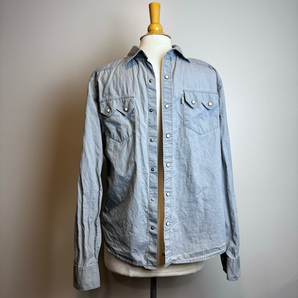 Levi’s Light Grey Button Down Shirt - image 1